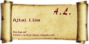 Ajtai Lina névjegykártya